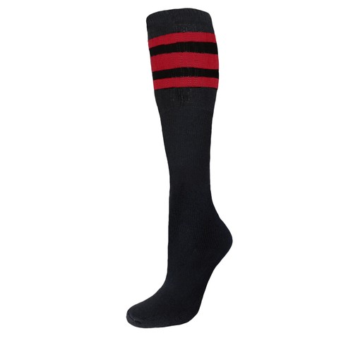 Black red stripes - red, socks